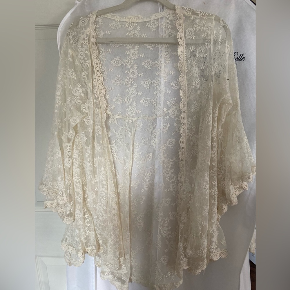 Boho lace kimono/cover up